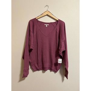 Free people long sleeve dark purple/maroon